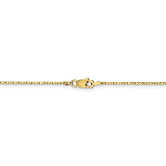 1mm, 10k Yellow Gold, Box Chain Necklace, 24 Inch - Picture 4 of 8